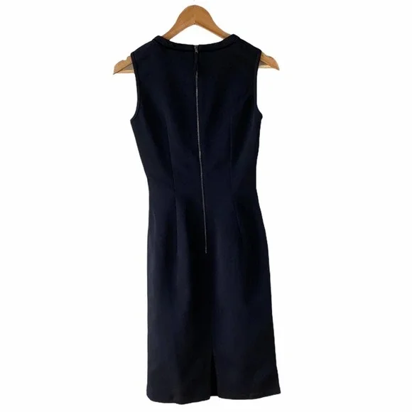 New D&G Dolce & Gabbana Black Sleeveless Velvet Trim Sheath Dress IT44/US8 - Picture 12 of 16